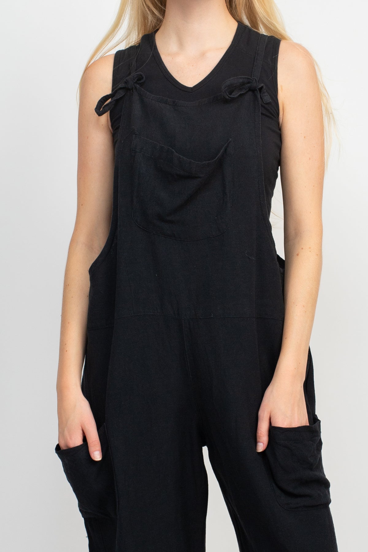 Easy Slouchy Blended Viscose, Hemp and Cotton Overalls