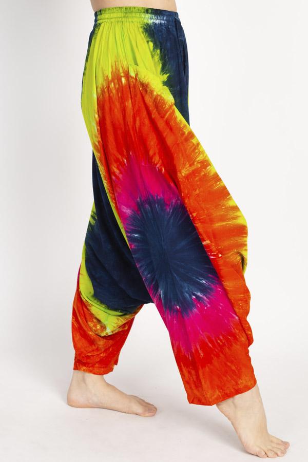 Unisex Tie-dye Flowy Harem Pants