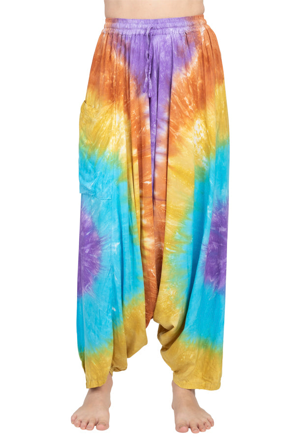 Unisex Tie-dye Flowy Harem Pants