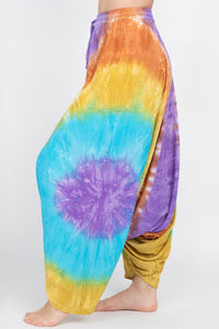 Unisex Tie-dye Flowy Harem Pants