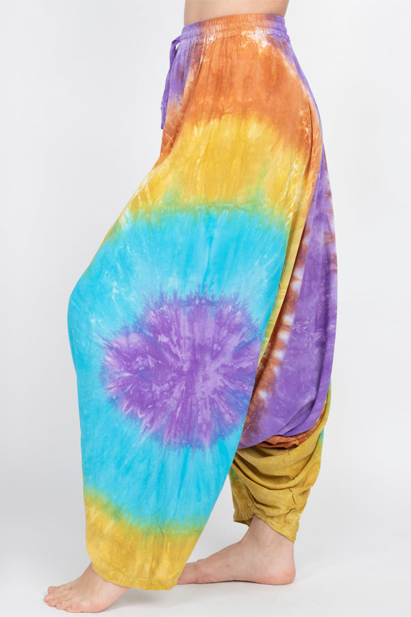 Unisex Tie-dye Flowy Harem Pants