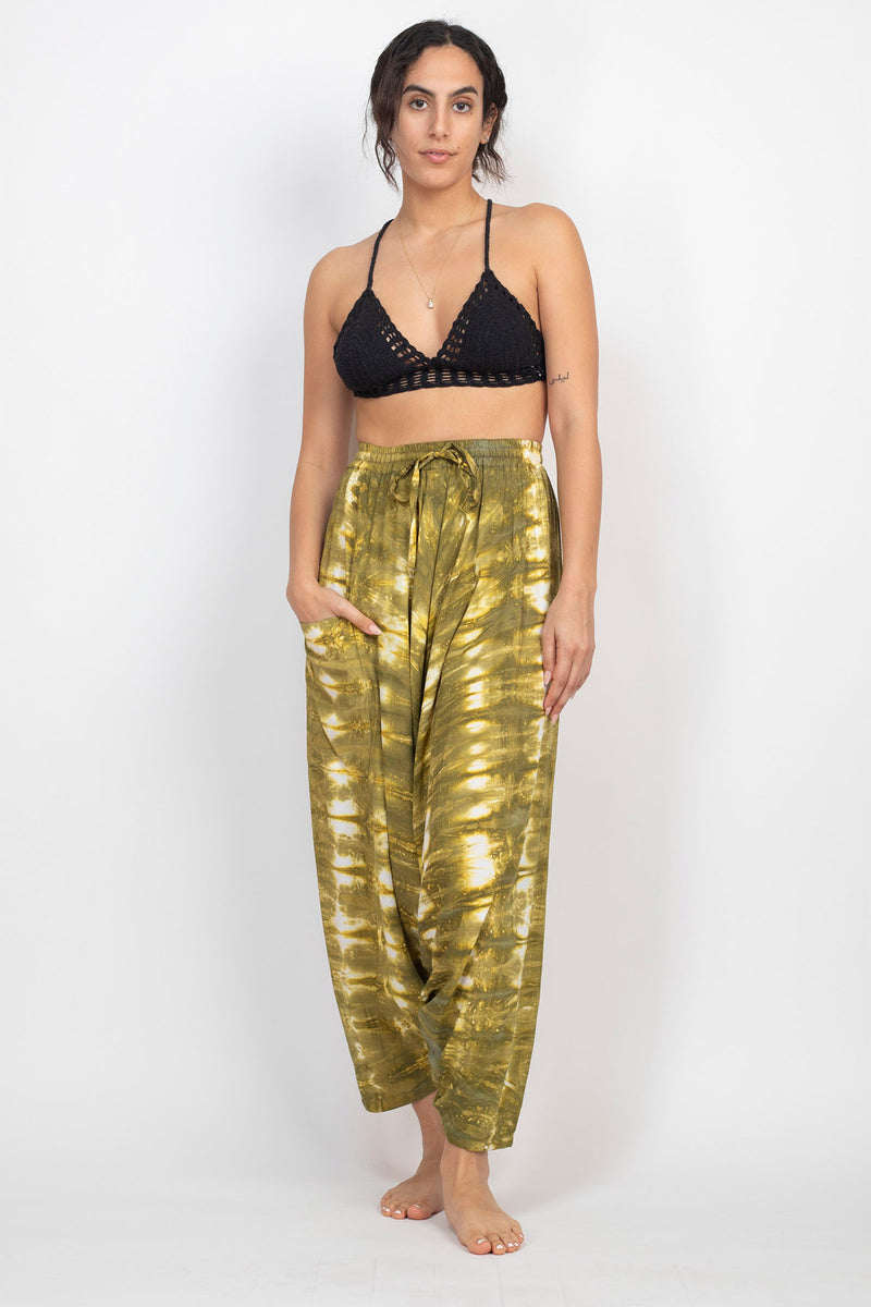 Unisex Tie-dye Flowy Harem Pants