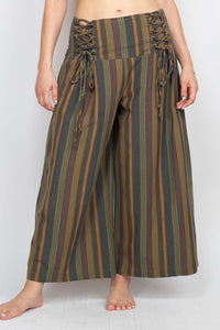 Corset Lace-up Crop Pants