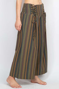 Corset Lace-up Crop Pants