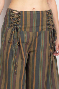 Corset Lace-up Crop Pants