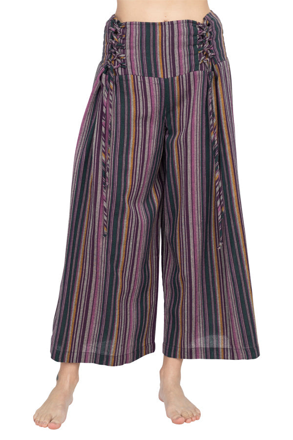 Corset Lace-up Crop Pants