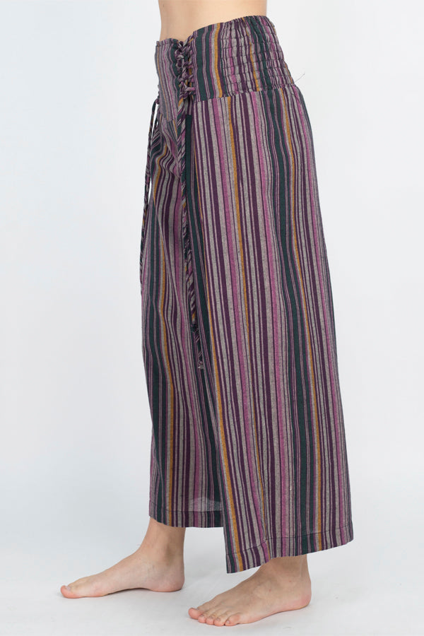 Corset Lace-up Crop Pants