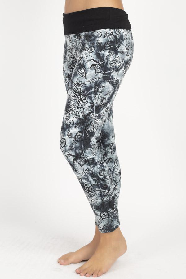 Organic Cotton Tie-Dye Flower Print Legging