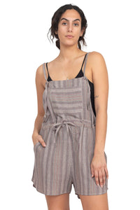 Ruffle Stripe Shortalls