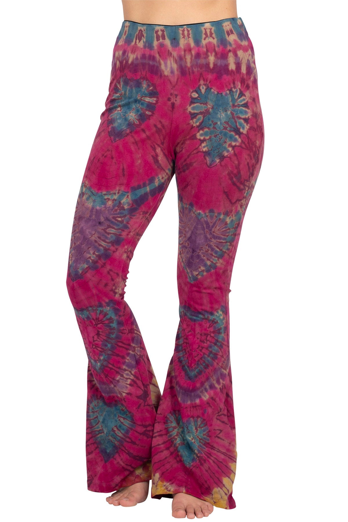 Tie-Dye Organic Cotton Belly Bottom Pants