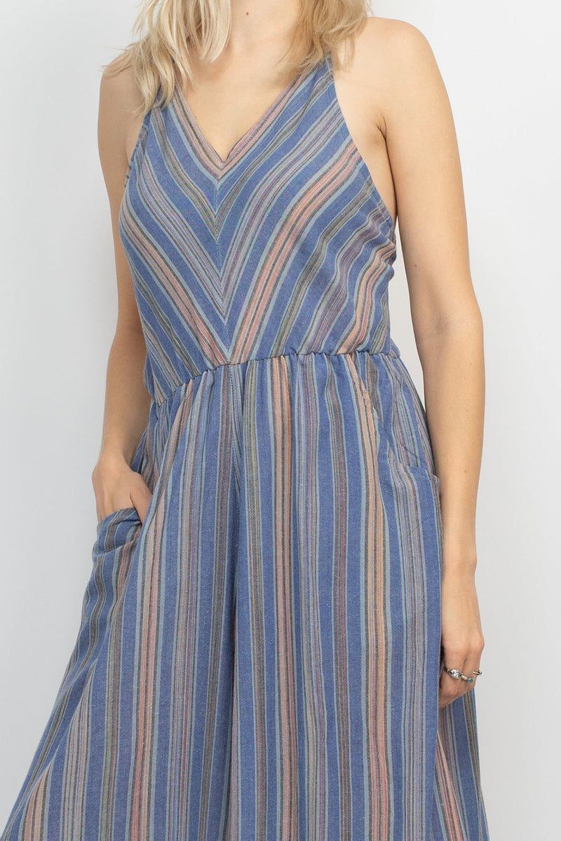 Stripe Plazzo Overall