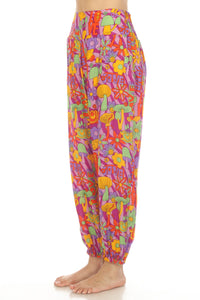 Mushroom Love Print Harem Pants