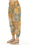 Tropical Patchwork Harem Pants