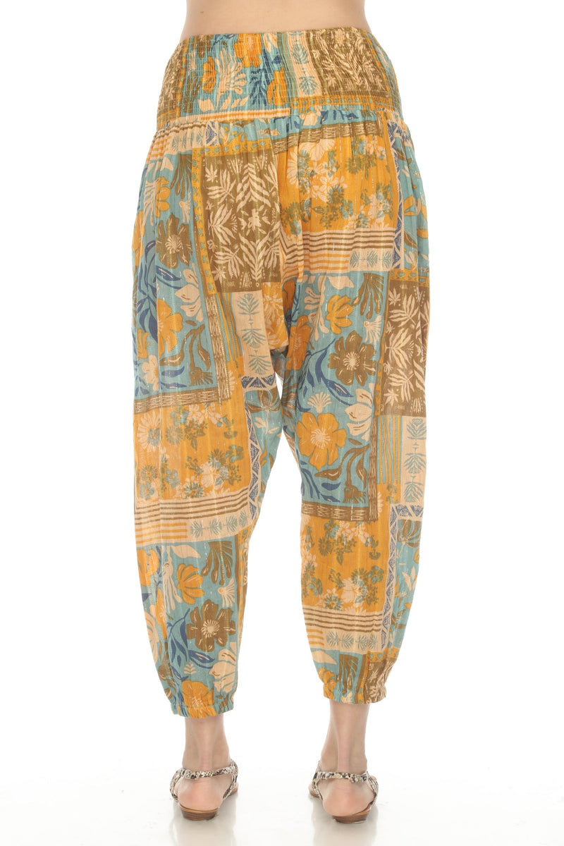 Tropical Patchwork Harem Pants