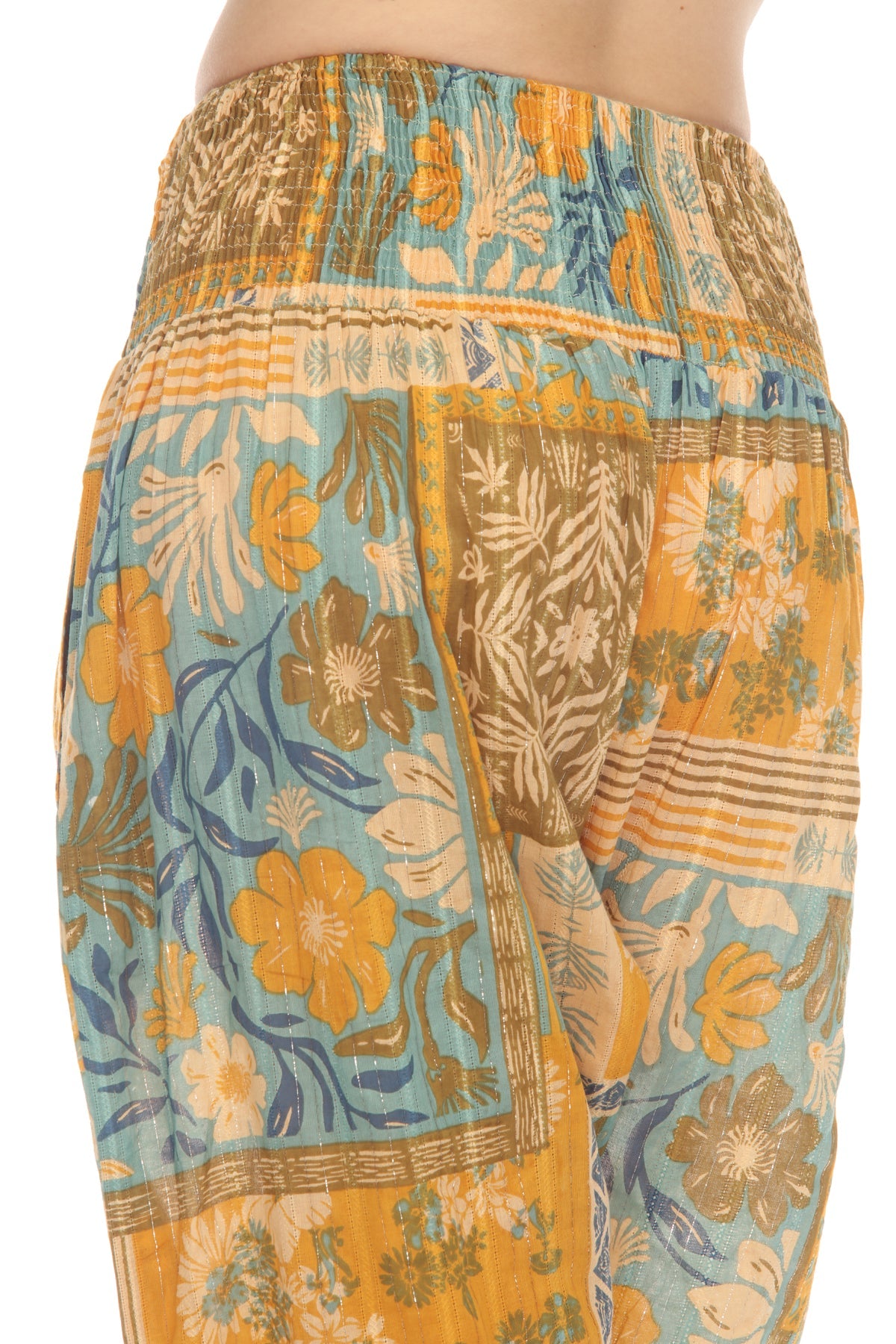 Tropical Patchwork Harem Pants