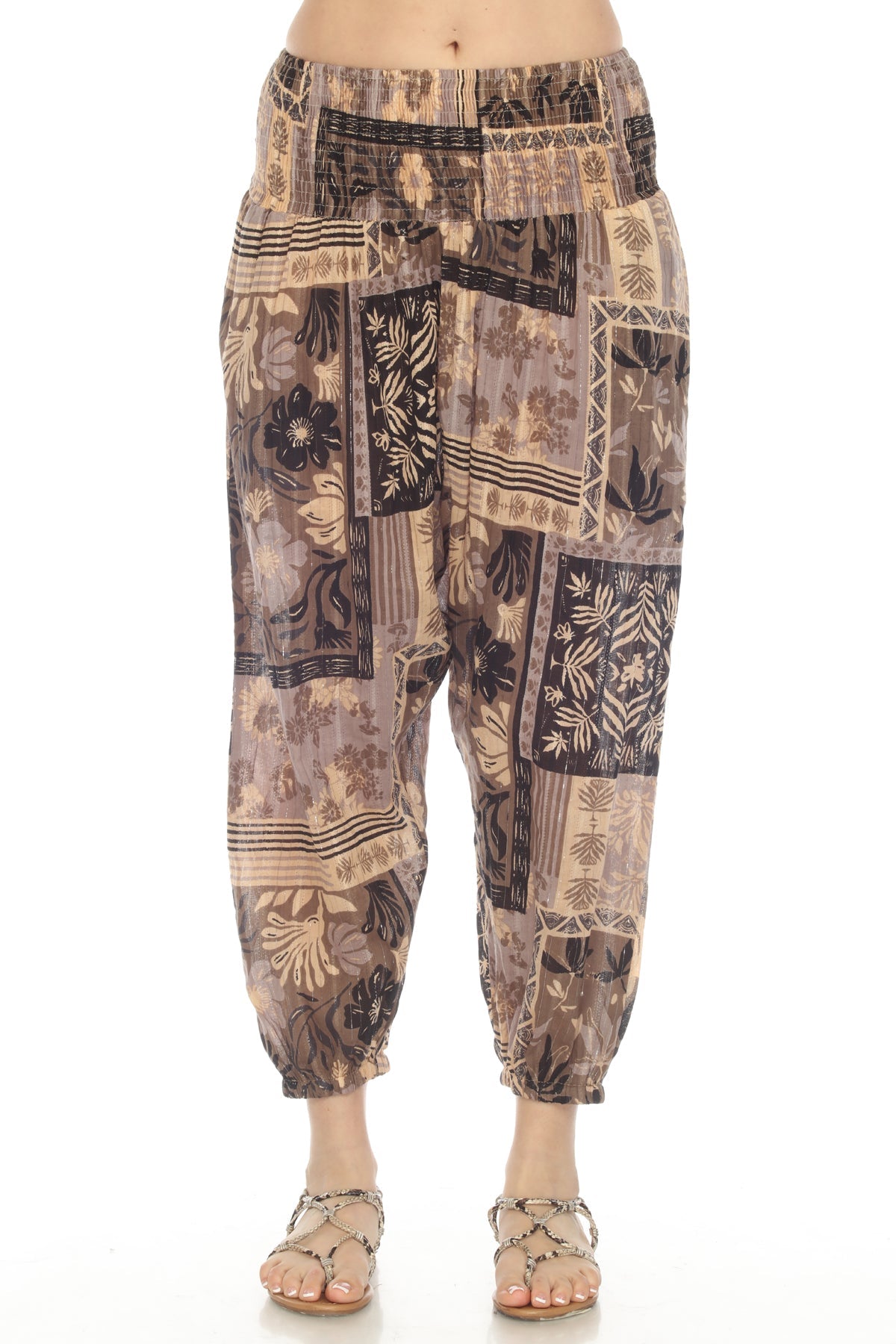 Tropical Patchwork Harem Pants