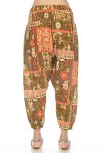 Tropical Patchwork Harem Pants