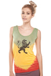 Womens Reggae Rasta Tie-Dye Lion of Judah Tanktop