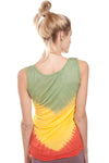 Womens Reggae Rasta Tie-Dye Lion of Judah Tanktop