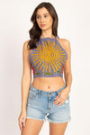 Sunrise Embroidered Halter Top