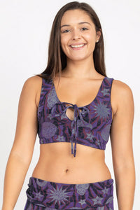 Organic Cotton Celestial Print Yoga Bra