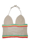 Rasta Crochet Halter Top