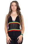 Rasta Crochet Halter Top