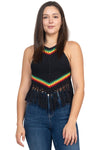 Rasta Triangle Crochet Top