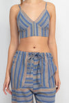 Striped Bustier Crop Top