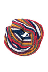 Women's Boho Knitted multi infinity scarf