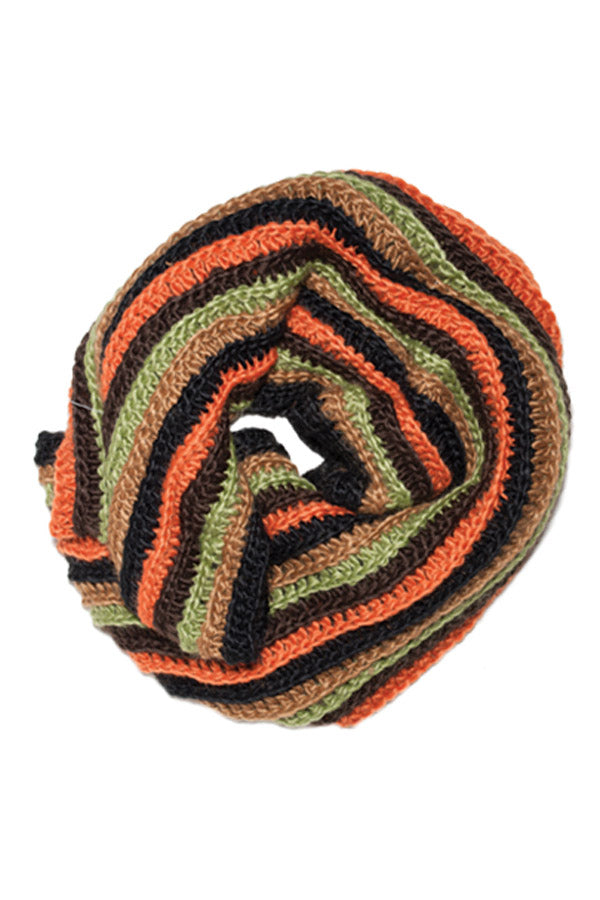 Women's Boho Knitted multi infinity scarf
