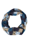 Warm tri stiped infinity scarf with Zipper