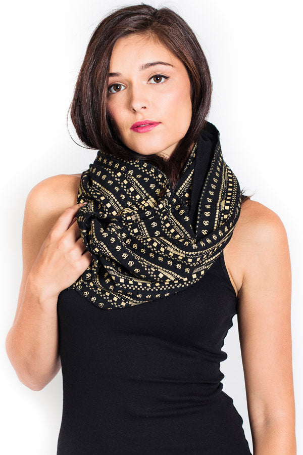 Black cotton clearance infinity scarf