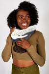 Crocheted Two Tone Infinity Scarf