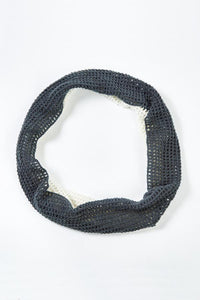 Crocheted Two Tone Infinity Scarf