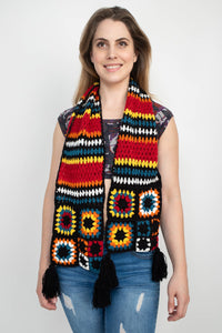 Hippie Granny Square Scarf