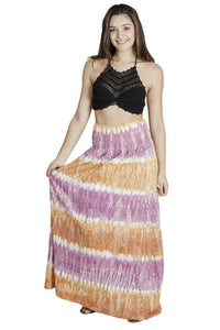 Women's Tie Dye Long Maxi Skirt