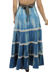 Women's Summer Cotton Tie Dye Gypsy Maxi Skirt