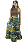 Women's Summer Cotton Tie Dye Gypsy Maxi Skirt