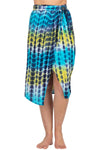 Colorful Tie-Dye Wrap Midi Skirt
