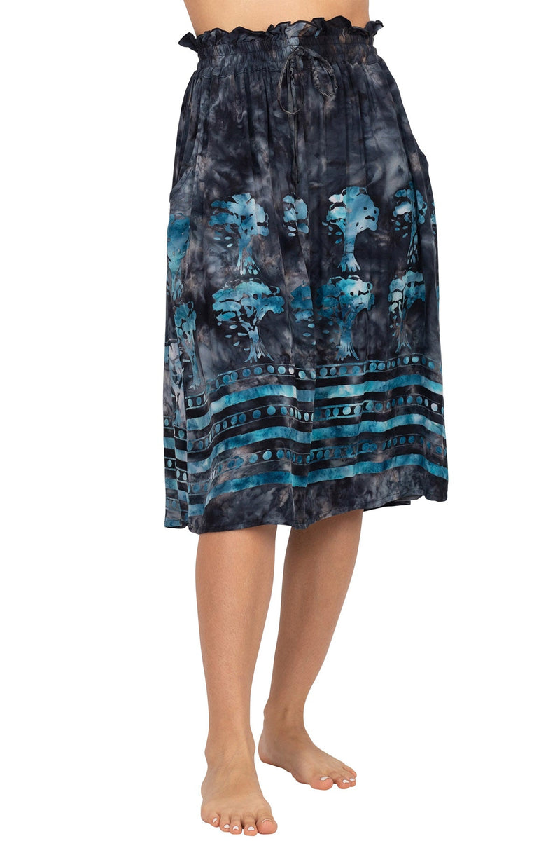 Batik Tree Of Life Midi Skirt