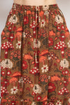 Mushroom Print Maxi Skirt