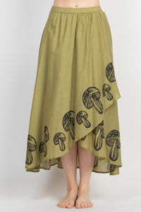 Blockprinted Flowy Circle Skirt