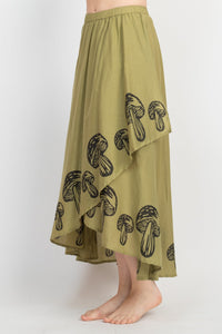 Blockprinted Flowy Circle Skirt