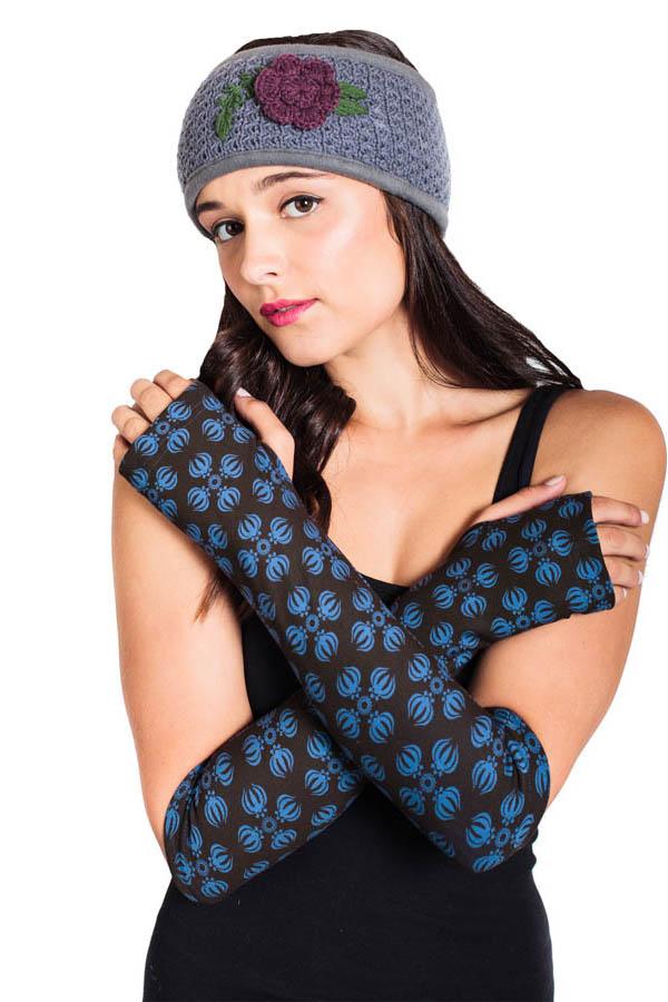 Vajra Print Organic Cotton Arm Warmers