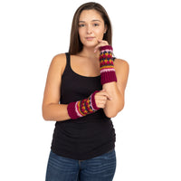 Short Multi Clr Fingerless Gloves