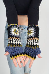 Granny Square Fingerless Mittens