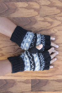 Winter Love Fingerless Wool Arm Warmers