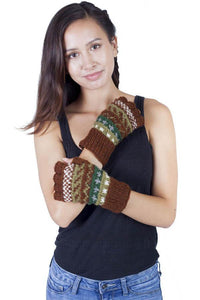 Winter Love Fingerless Wool Arm Warmers