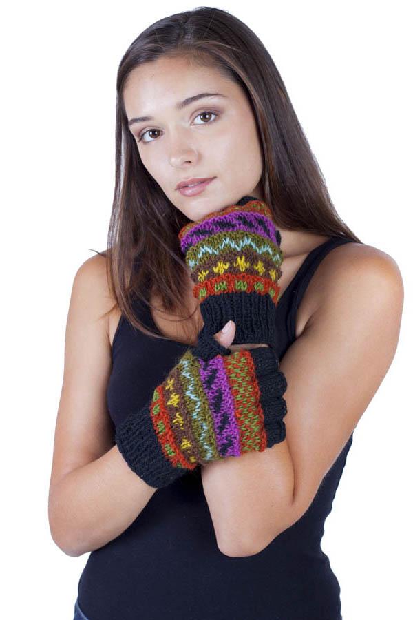 Winter Love Fingerless Wool Arm Warmers